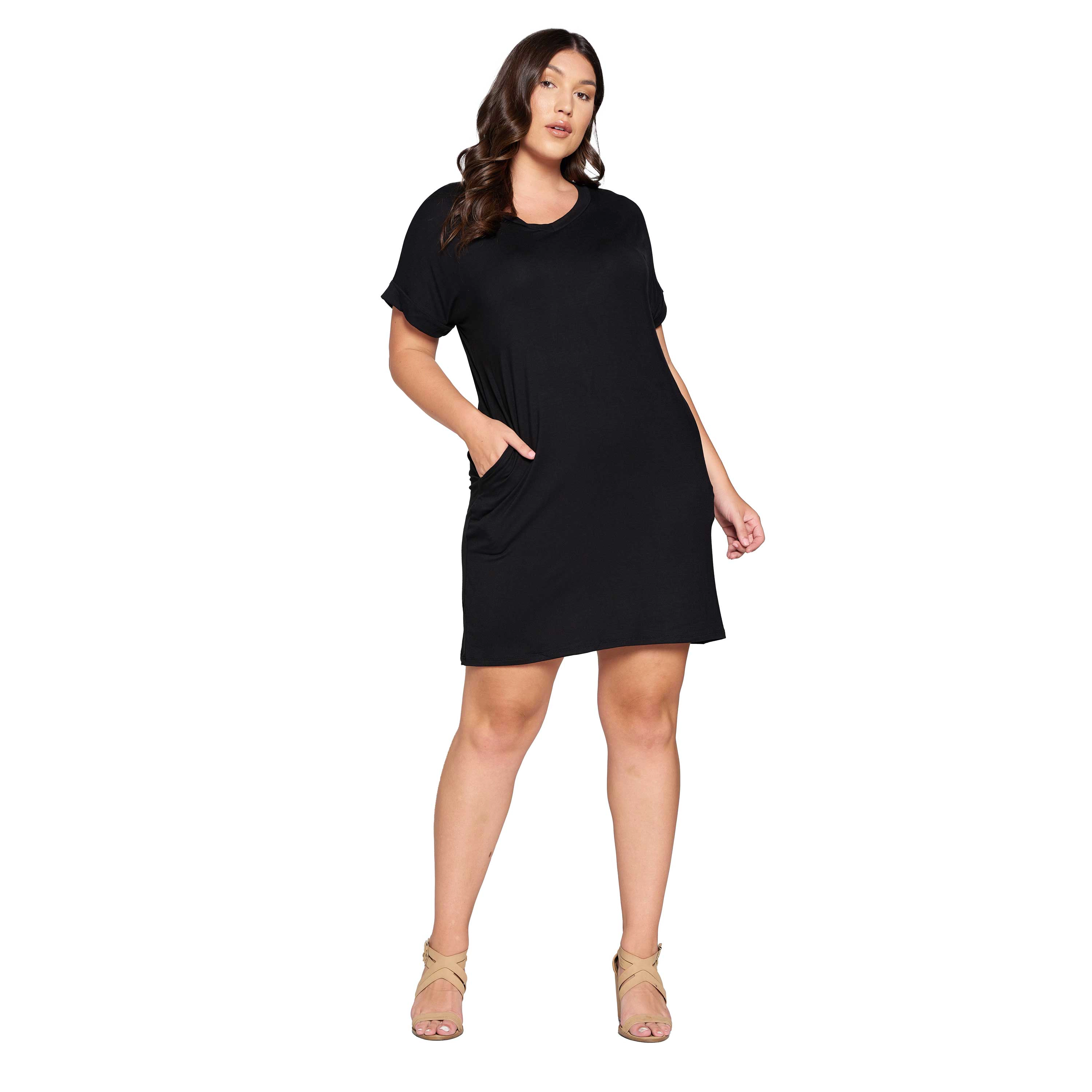 L I V D Women's Plus Mia Everyday T-Shirt Dress