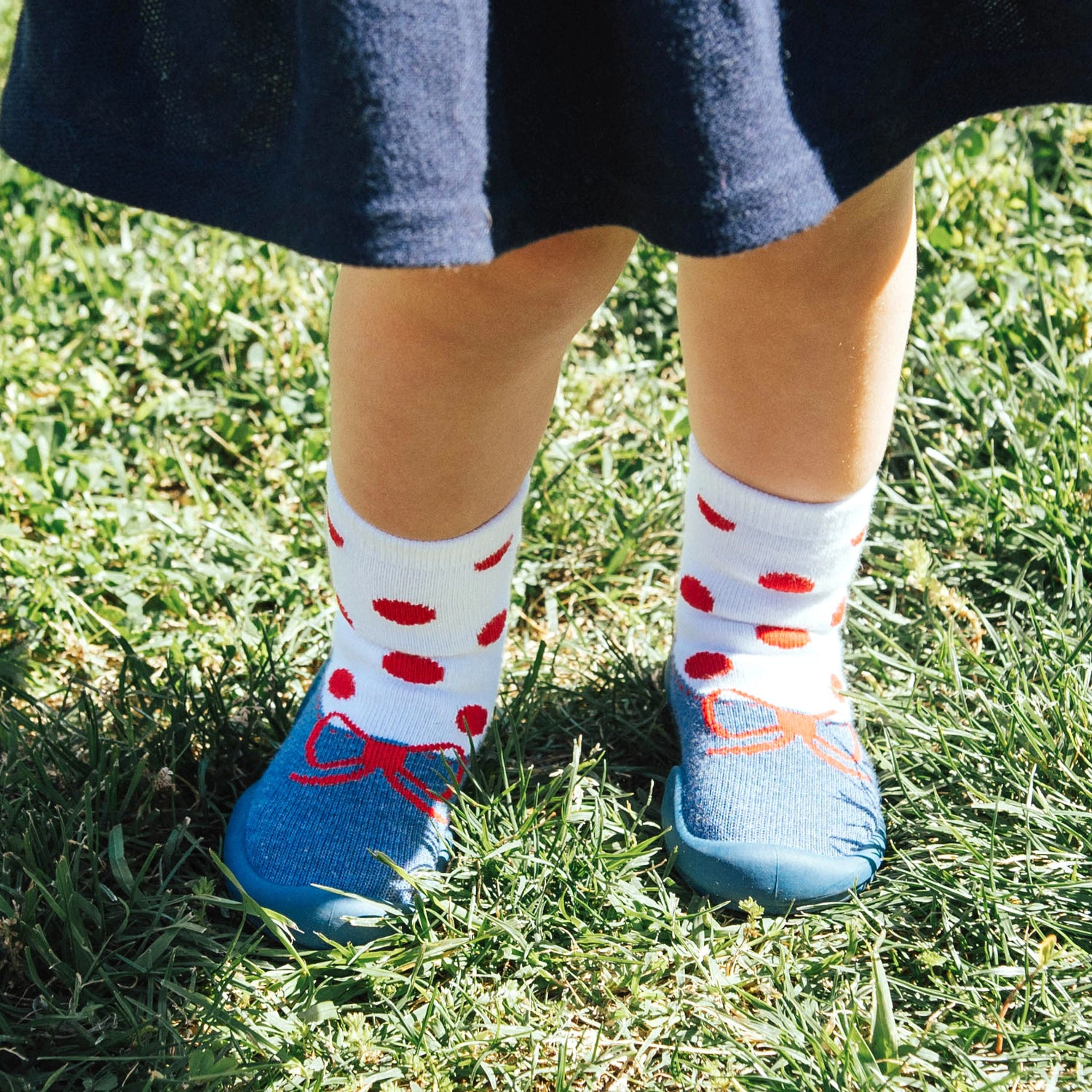 Komuello Toddler Girl First Walk Sock Shoes - Snow White
