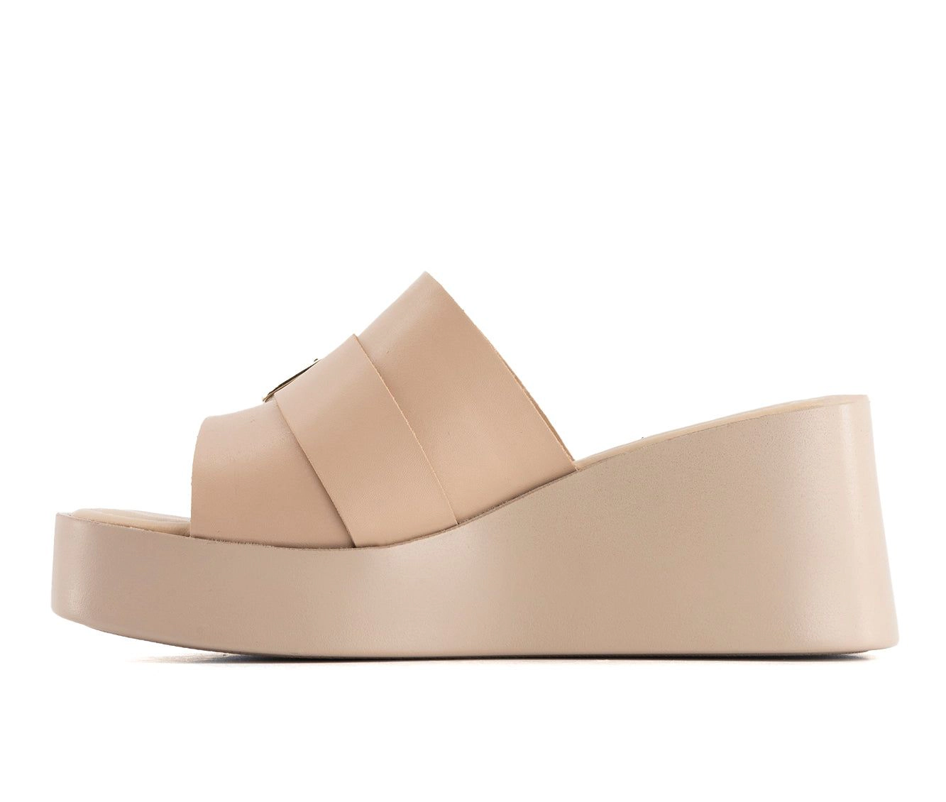Andrea Womens Fashion Wedge Platform Slide Sandals