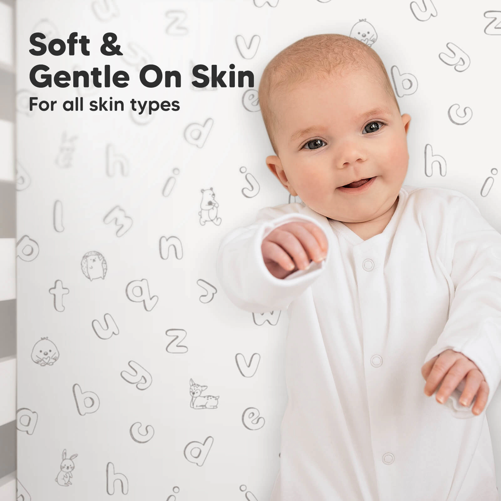 KeaBabies Soothe Fitted Crib Sheet