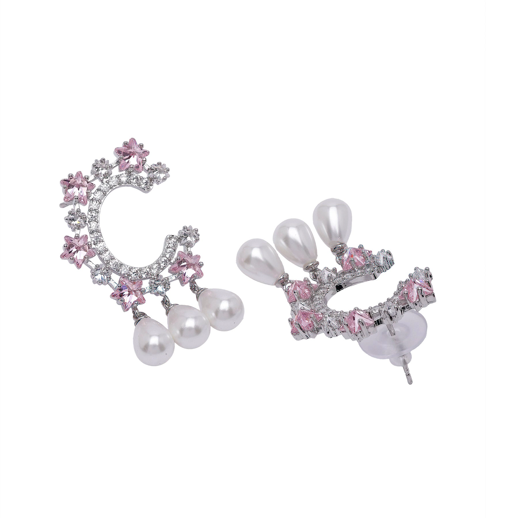 AGP PARIS Womens Diva C-Shaped Drop Earrings
