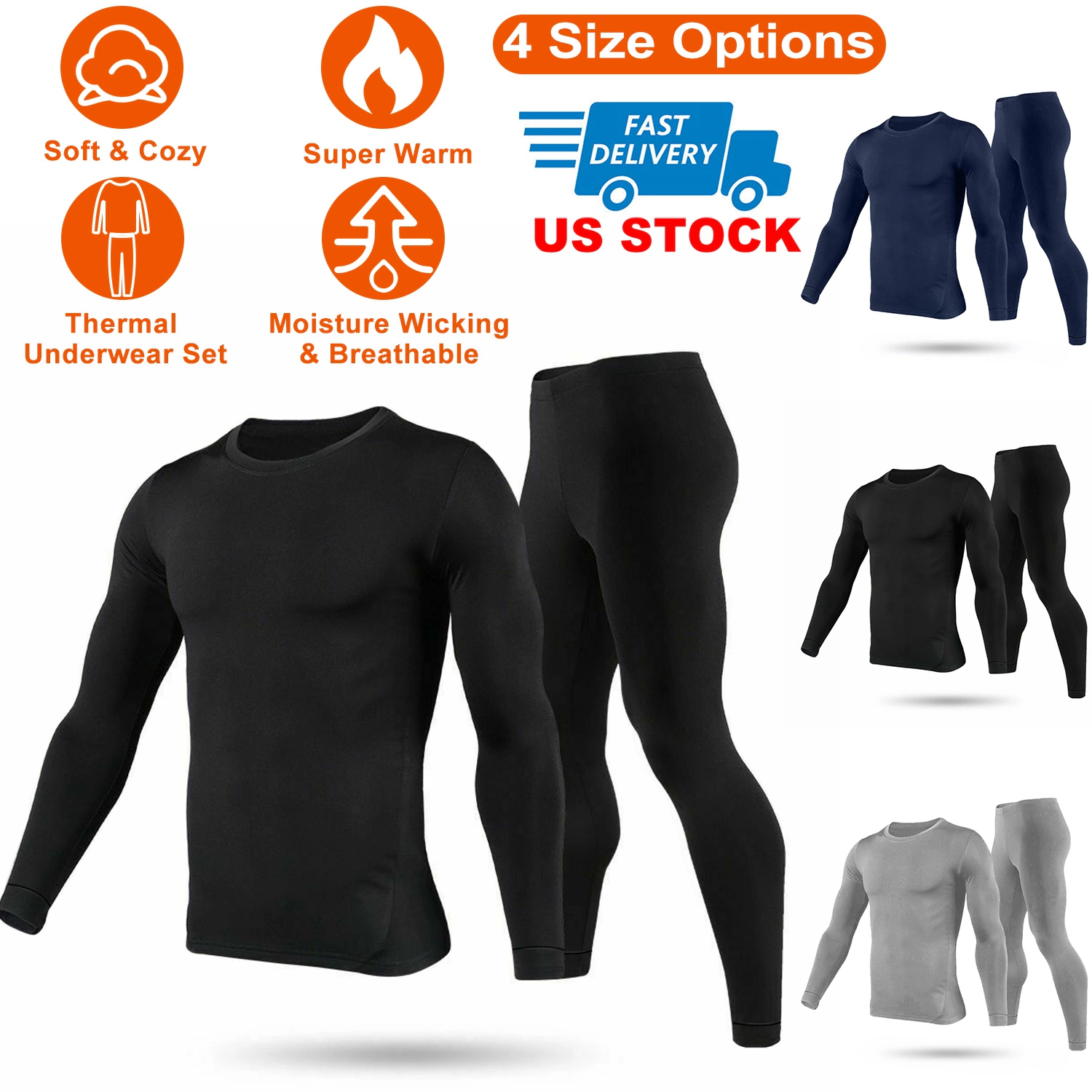 GBruno Cotton Thermal Underwear Set Long Johns