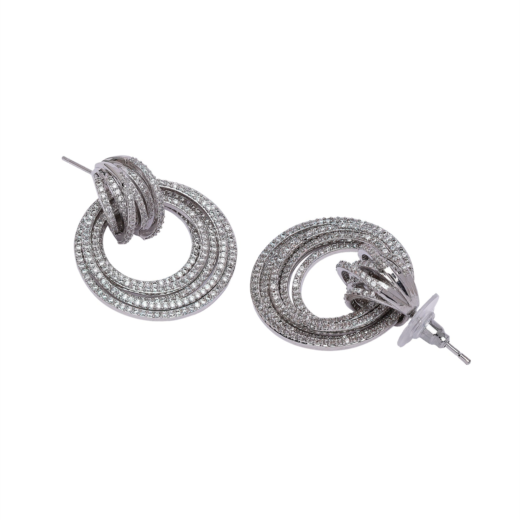 AGP PARIS Womens Diva Tripple Layered Hoop Earrings