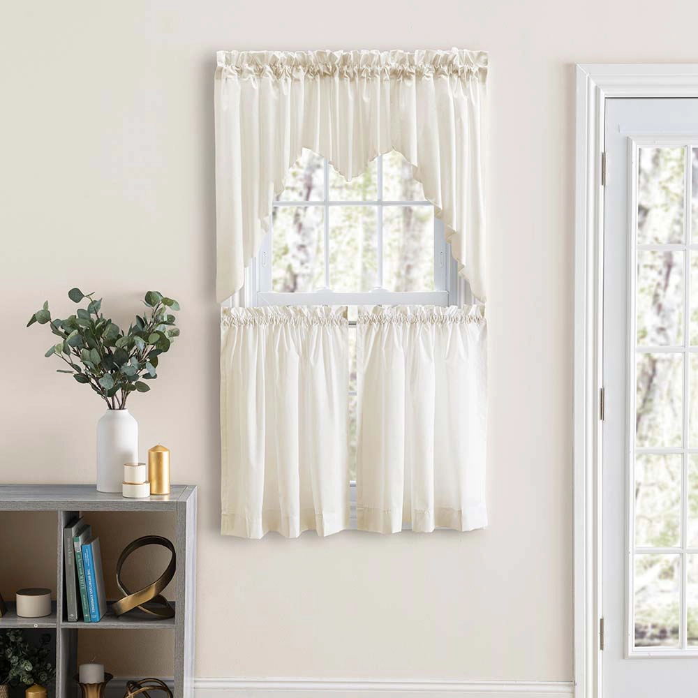 Ellis Classic Tailored Design in a Perma Press Fabric 3" Rod Pocket Lined Swag 84"x45" Natural