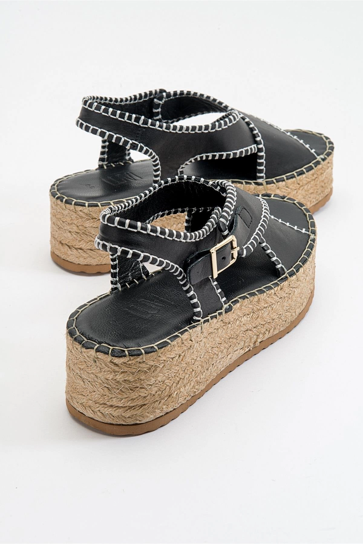 Forever & Always Womens Bellezza Leather Platform Sandals
