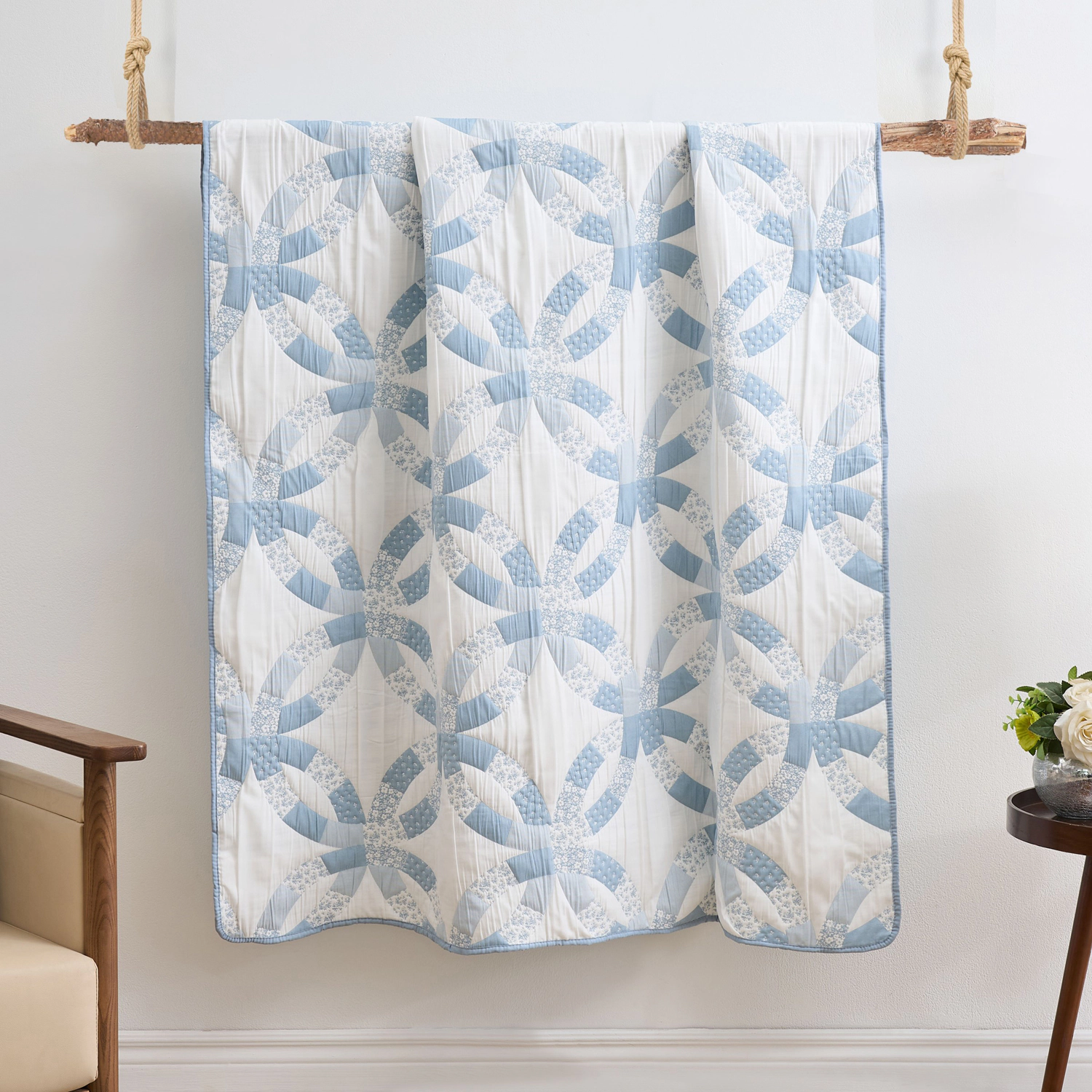 Greenland Home Fashions 100% Jacquard Woven Polyester Wedding Ring Accessory Throw