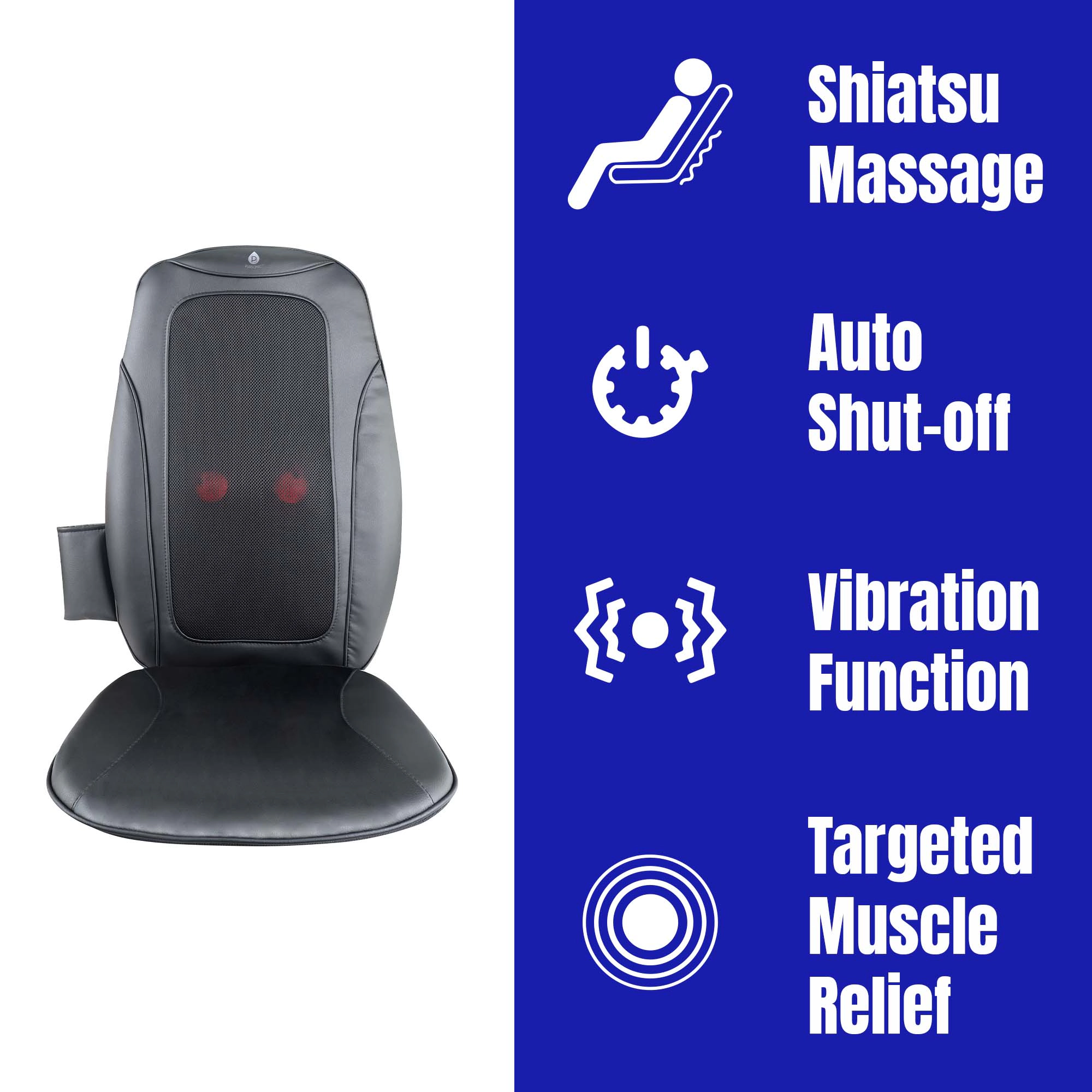 Pursonic Unisex Shiatsu Chair Massager with Vibration – Ultimate Relaxation
