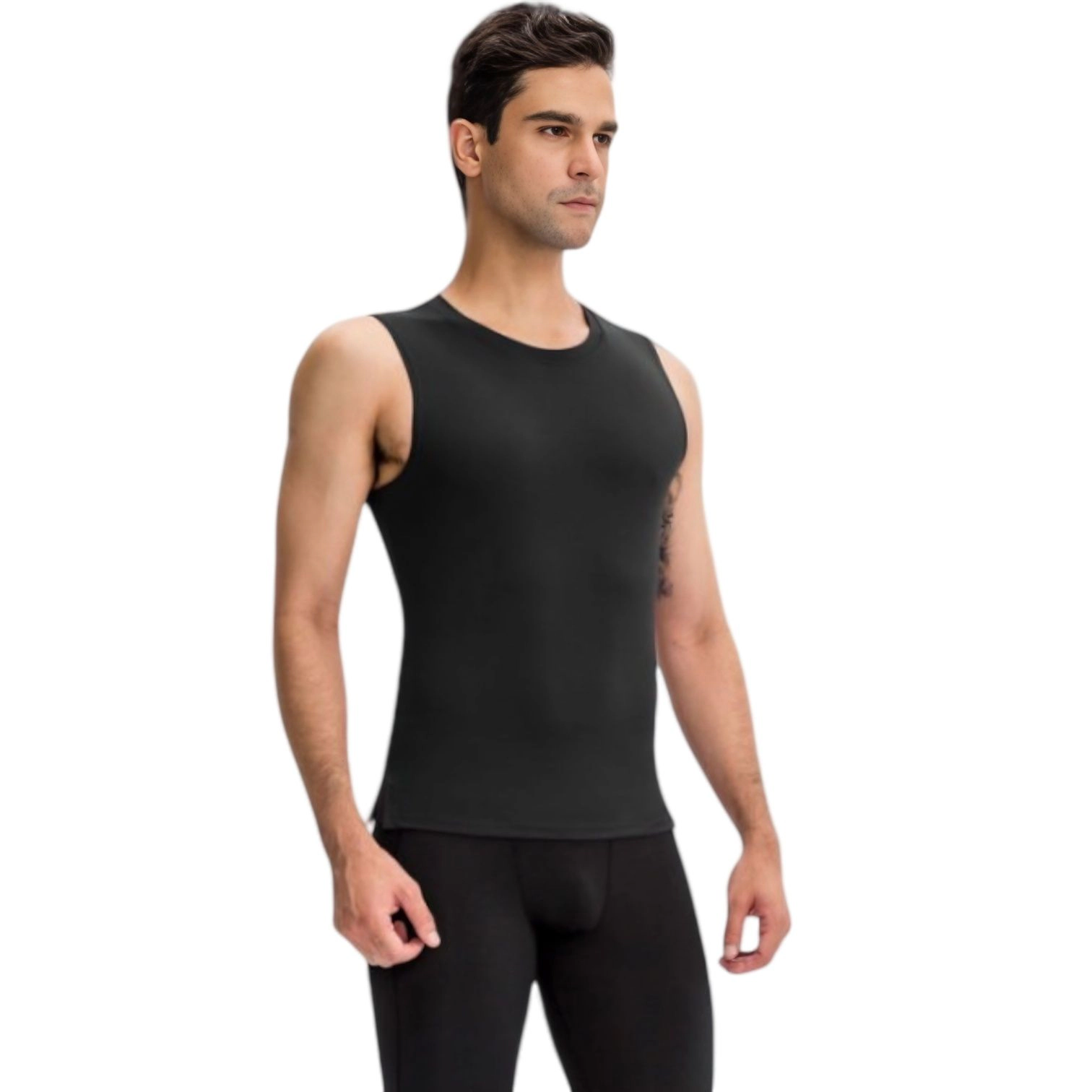 Anna-Kaci Men's Sleeveless Compression Tank Top with Smooth Stretch Fabric for Athletic Performance