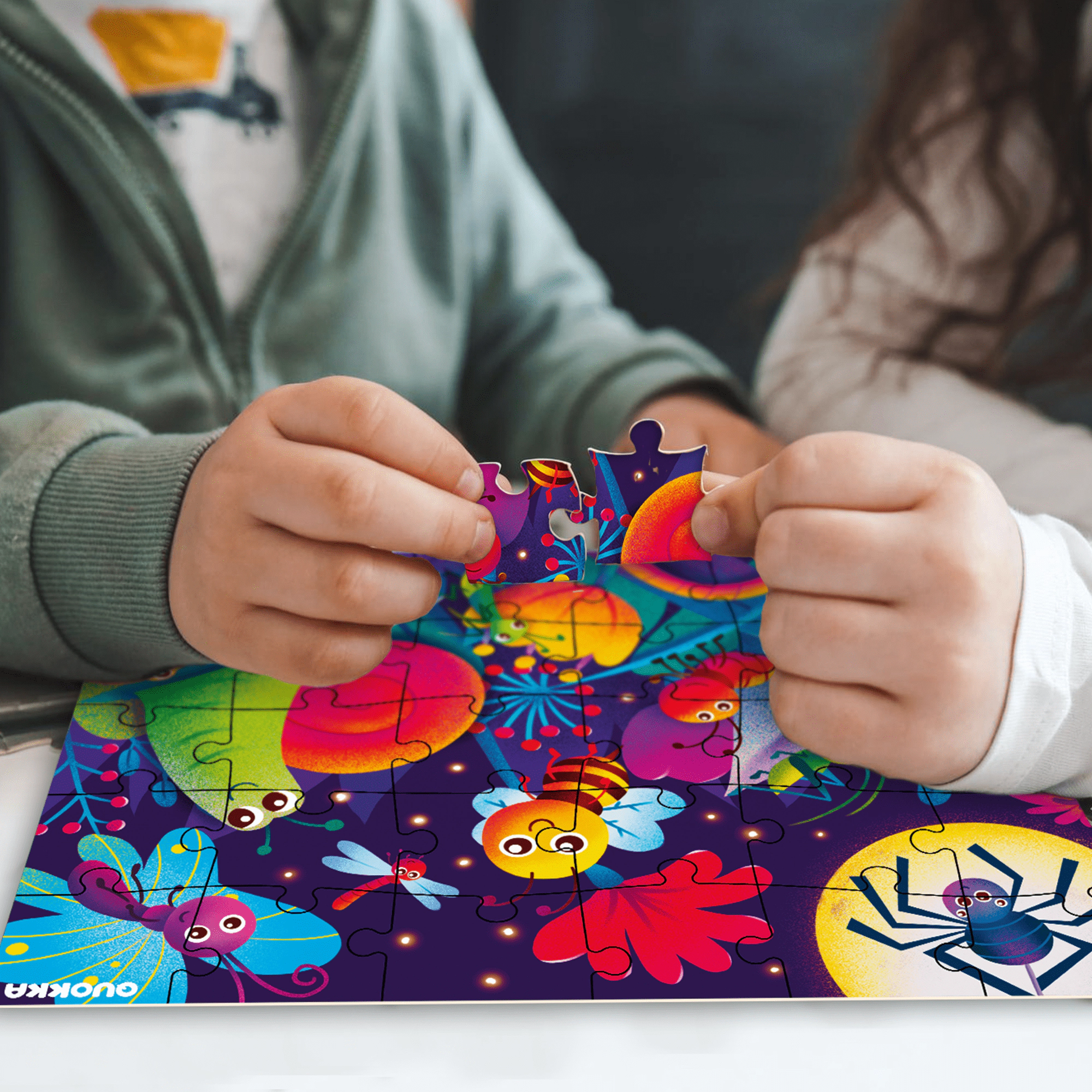 QUOKKA Glow-in-the-Dark Jigsaw Puzzles, 30 Piece Educational Puzzles for Kids Ages 2-6, Fairy Tale & Animals
