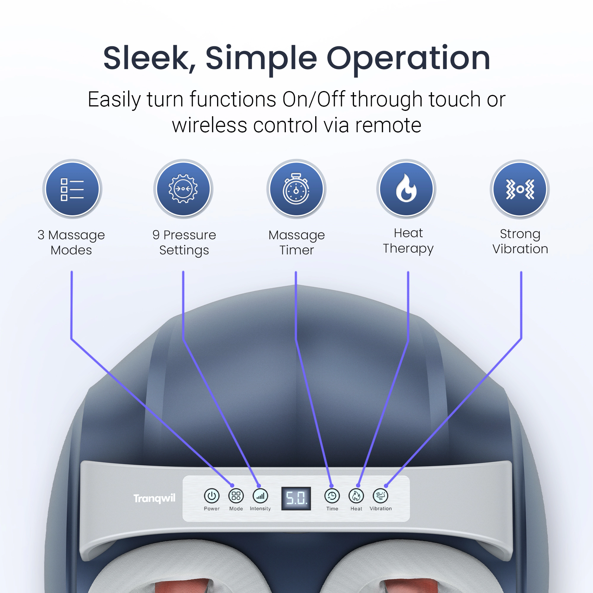Tranqwil Shiatsu Foot Massager Machine with Heat