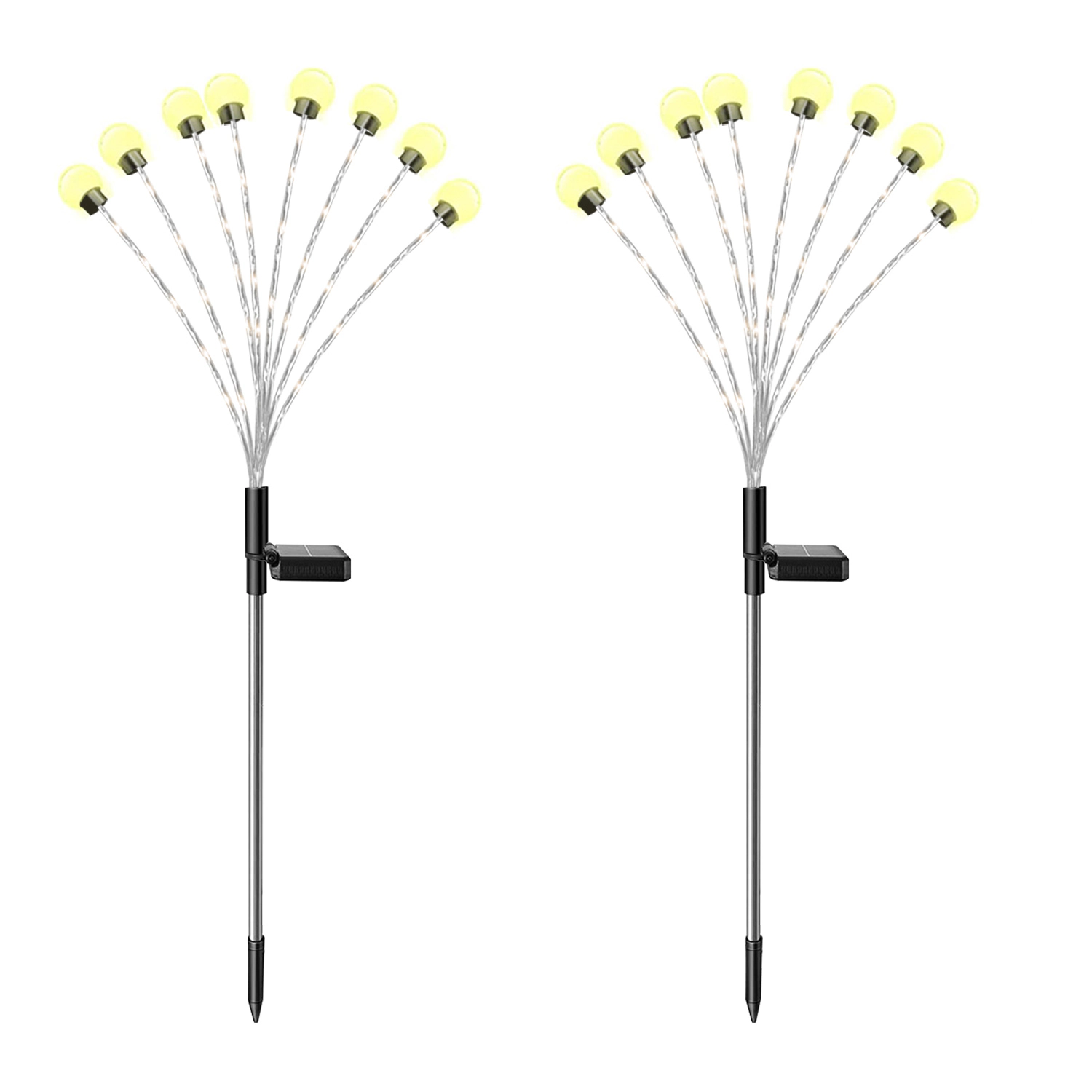 GBruno Solar Firefly Swaying Pathway Stake Lights 2-Pack