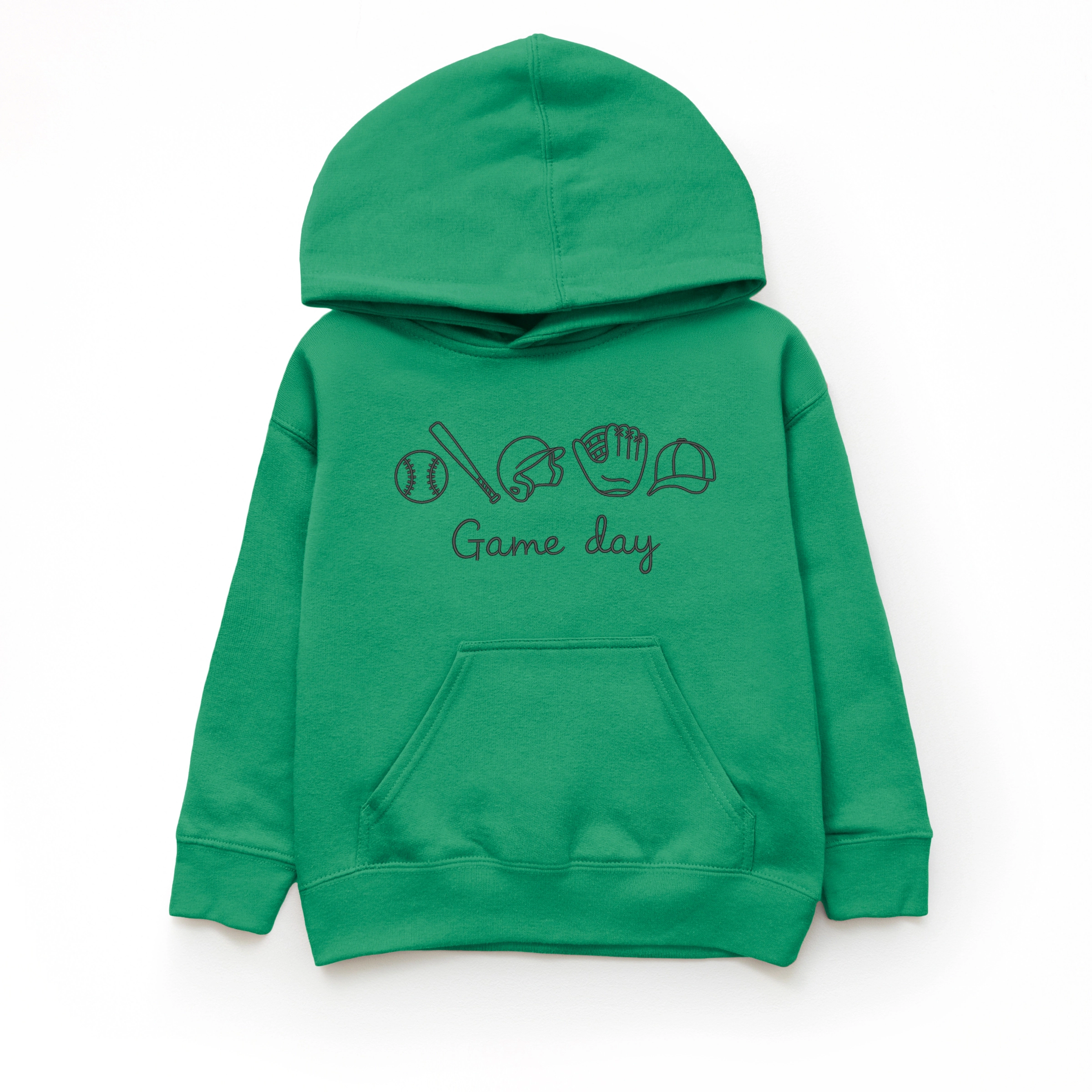 The Juniper Shop - Embroidered Baseball Game Day Icons Youth Graphic Hoodie