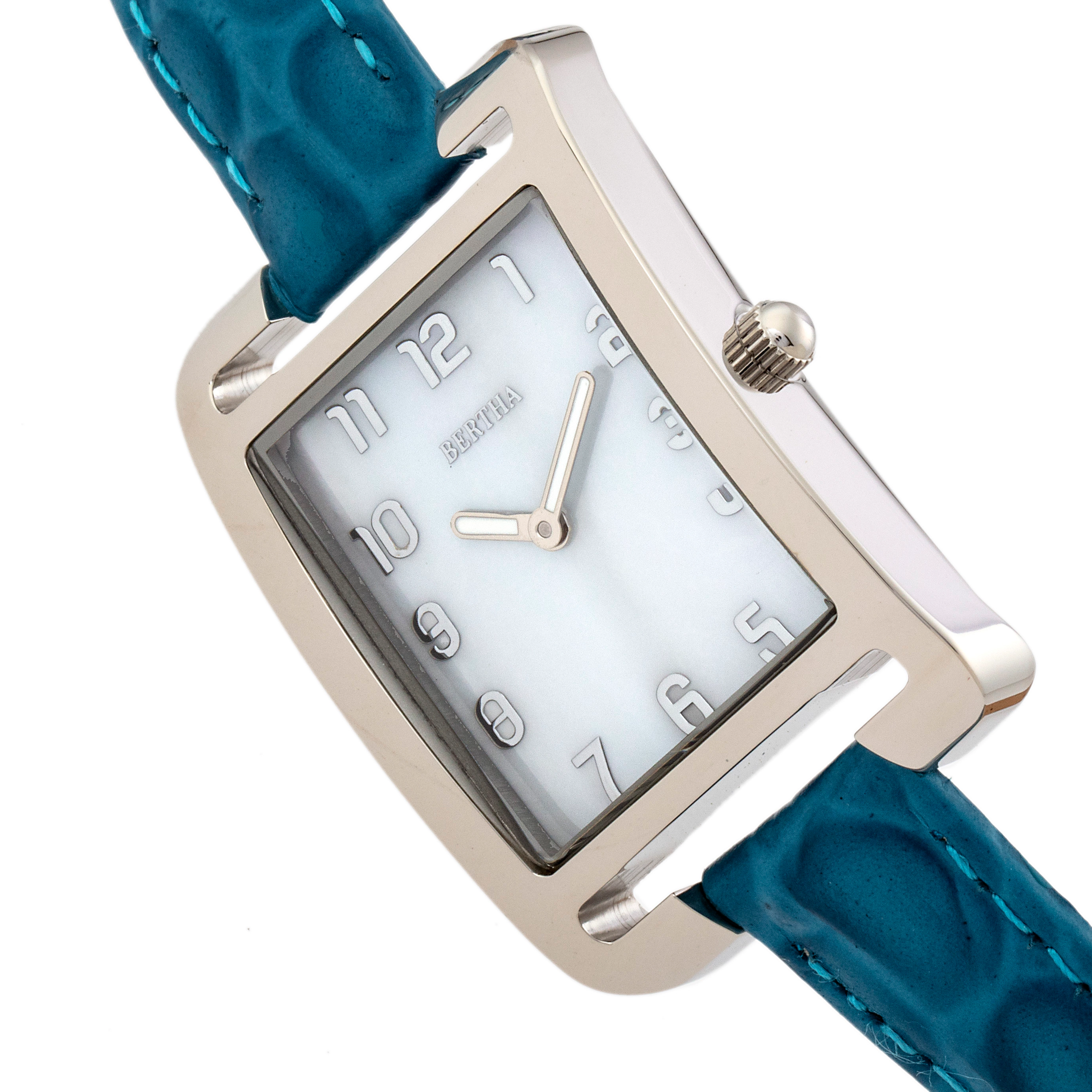 Bertha Marisol Swiss MOP Leather-Band Watch
