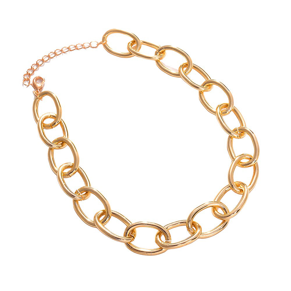 SOHI Women's Gold Link Chain Necklace