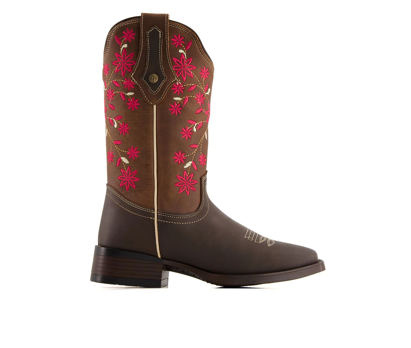 Forastero Womens Genuine Leather Floral Embroidery Western Boots