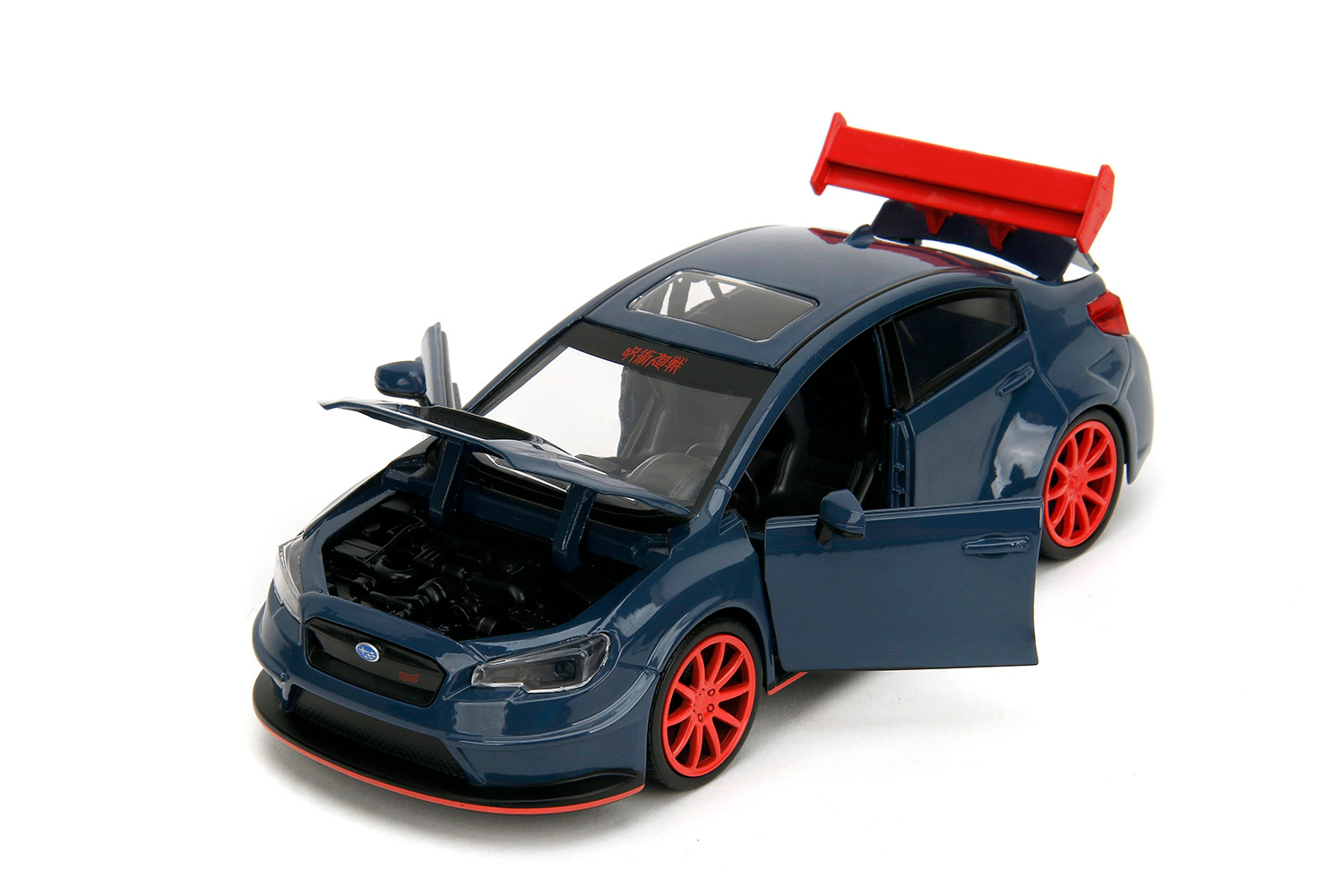 Jada 2016 Subaru WRX STI Widebody Dark Blue and Yuji Itadori Diecast Figure "Jujutsu Kaisen" (2020â€“2023) TV