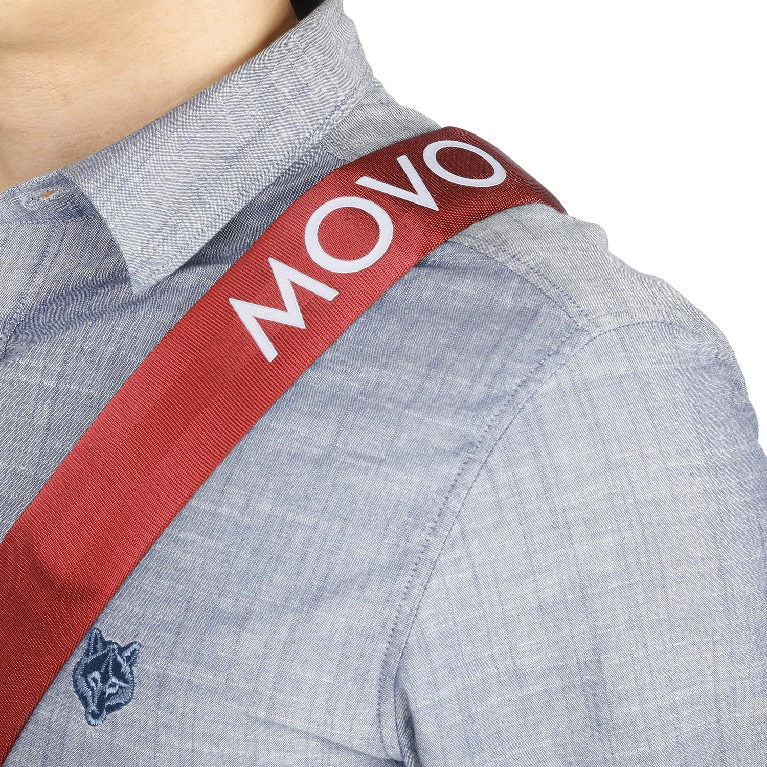 Movo NS-203 Nylon-Webbed Camera Strap with Gel Shoulder Strap for DSLR's and Binoculars (Coral) - Perfect For Sony