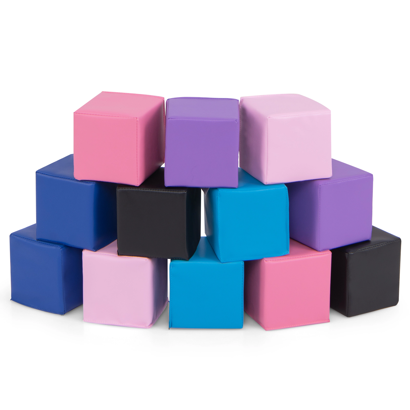 LJG 12 Pieces Soft Foam Building Blocks Climbing Foam Cubes Set for Kids