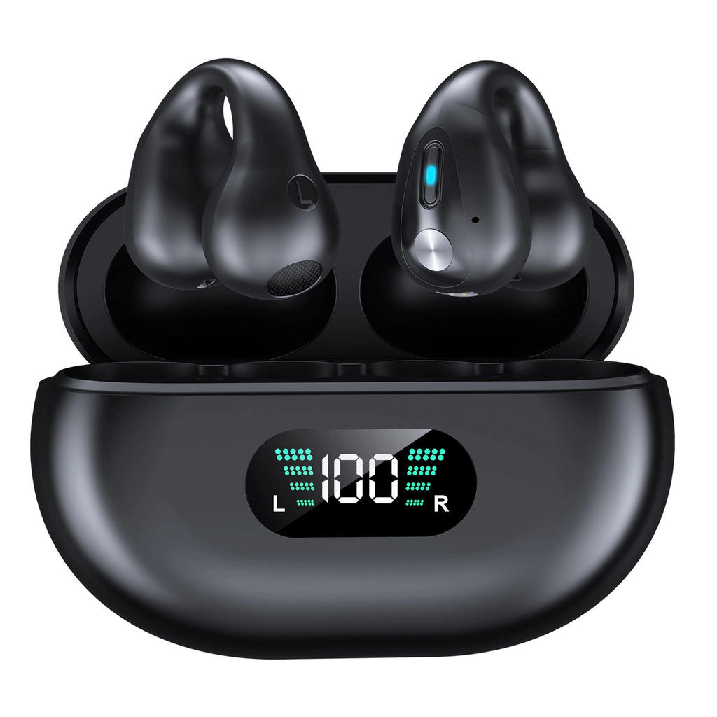 Alpha Digital - Unisex Bluetooth 5.3, Comfortable, 18Hr Playtime Clip-on Earbuds
