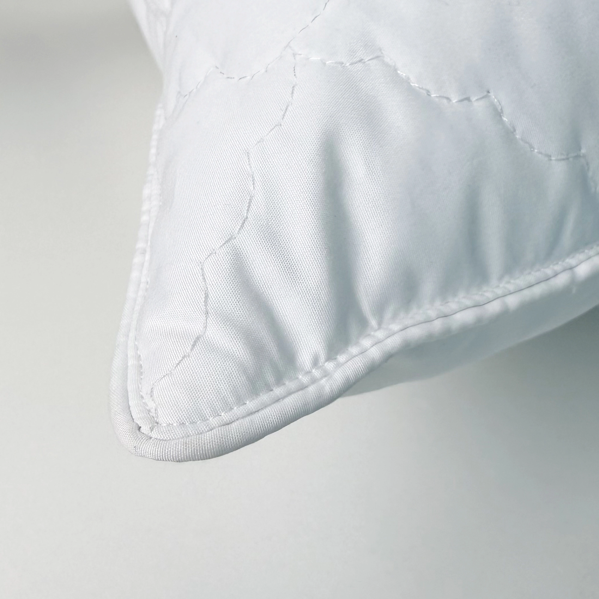 Unikome Biscuit Quilted Feather Bed Pillow Set of 2 Medium Firm