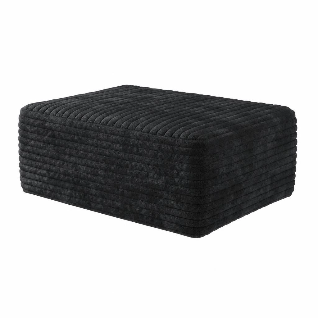 GOODSILO Comfortable Foam Filled Rectangular Low Profile Ottoman