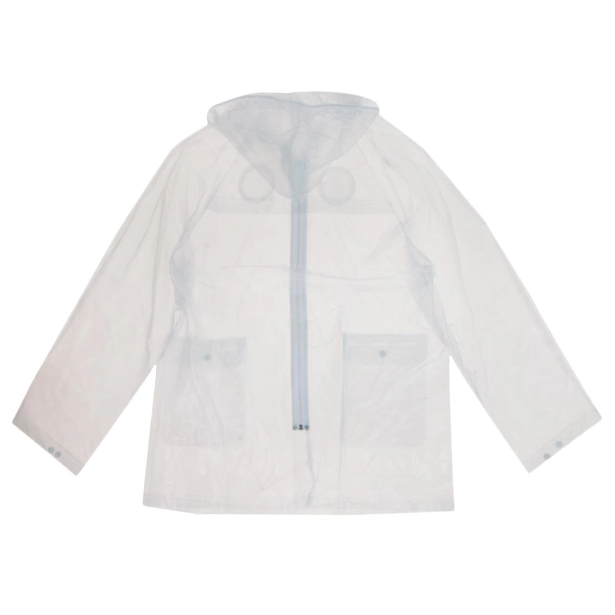 CTM Adult Reusable Clear Rain Jacket with Hood