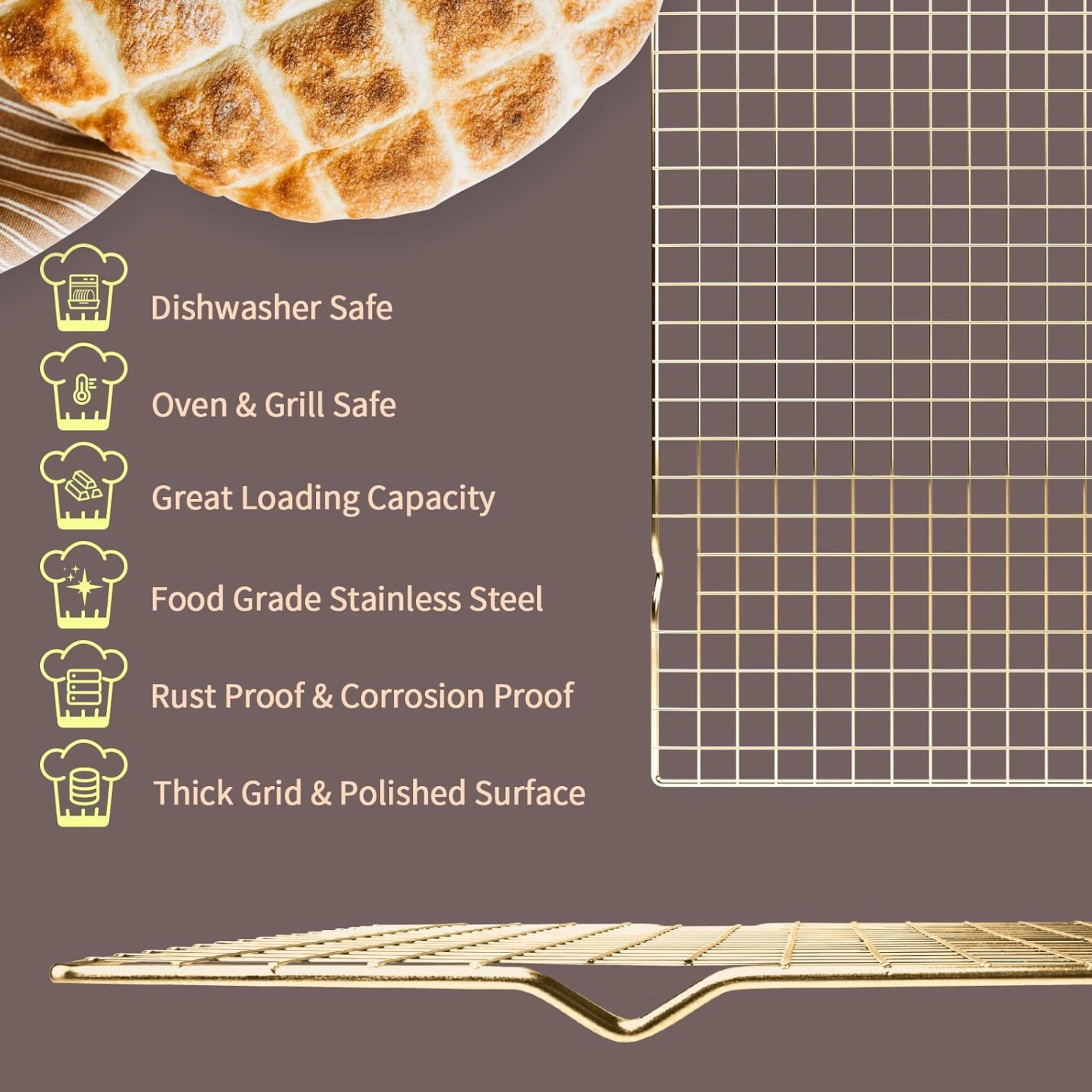 Stock Preferred Cooling Rack for Baking 16x10Inch Stainless Steel Wire