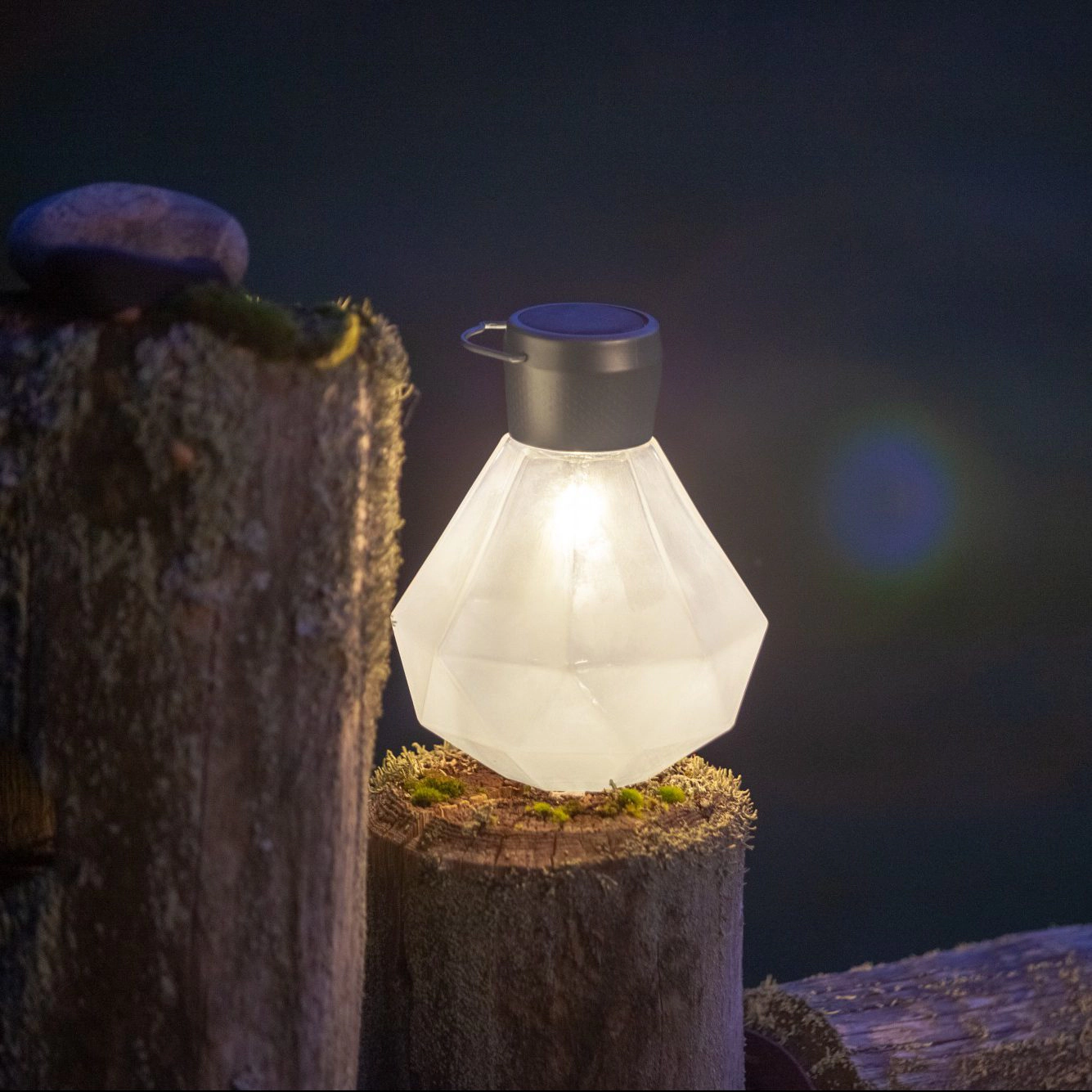 Allsop Home & Garden Gem Solar Lantern 6 75 Handblown Glass