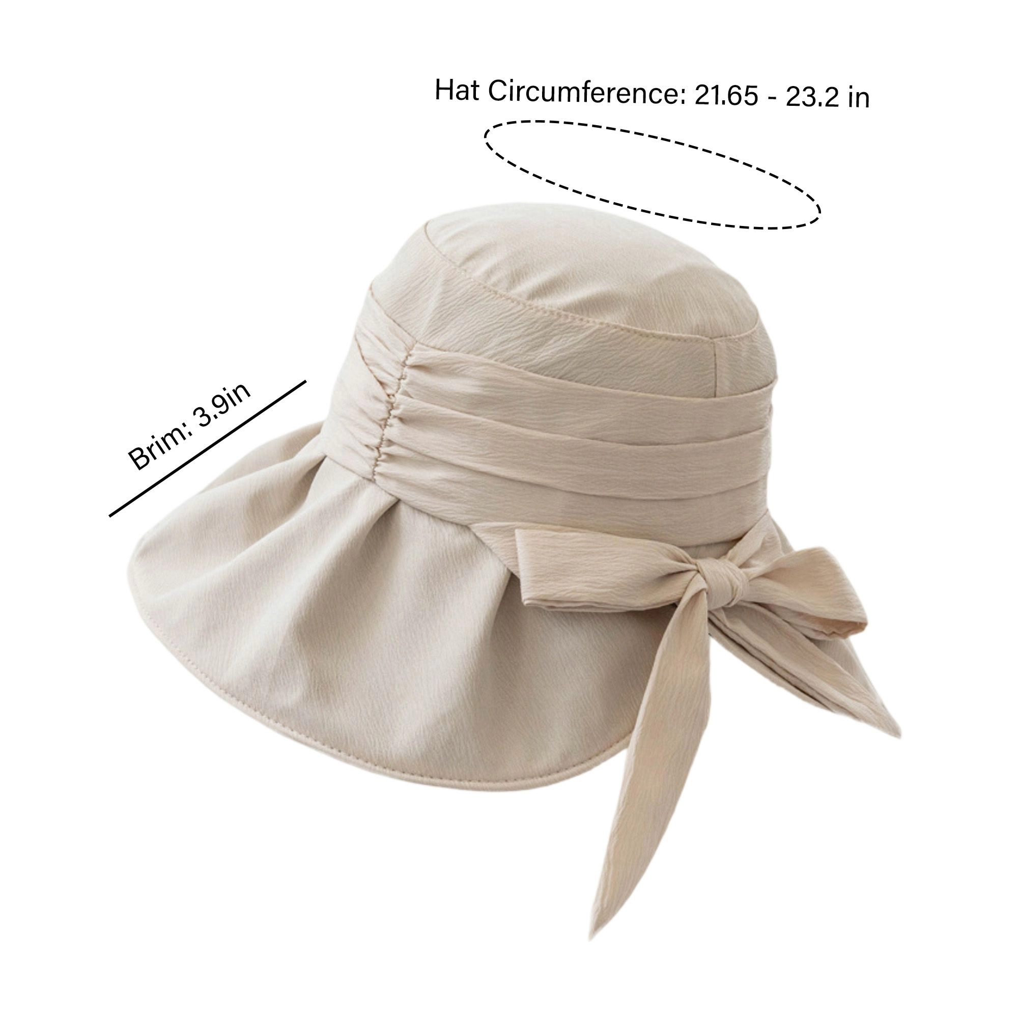Anna-Kaci Womens Wide Brim Sun Hat with Bow Lightweight Breathable UV Protection Foldable Travel Beach