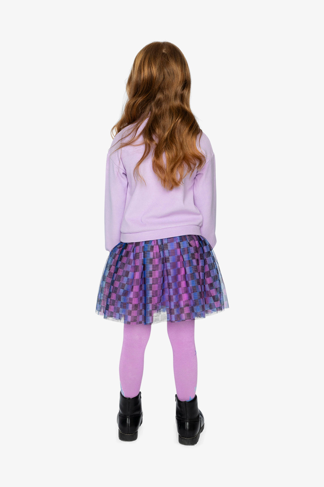 Deux par Girls Unicorn Embroidered Bi-Material Dress