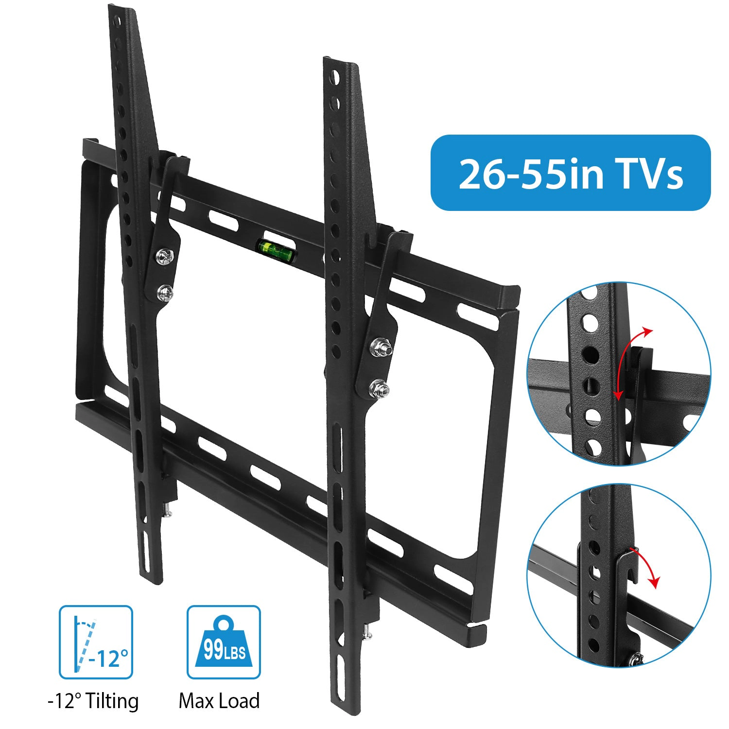 GBruno Tilt Dual Arm 55 Inch TV Wall Mount Bracket