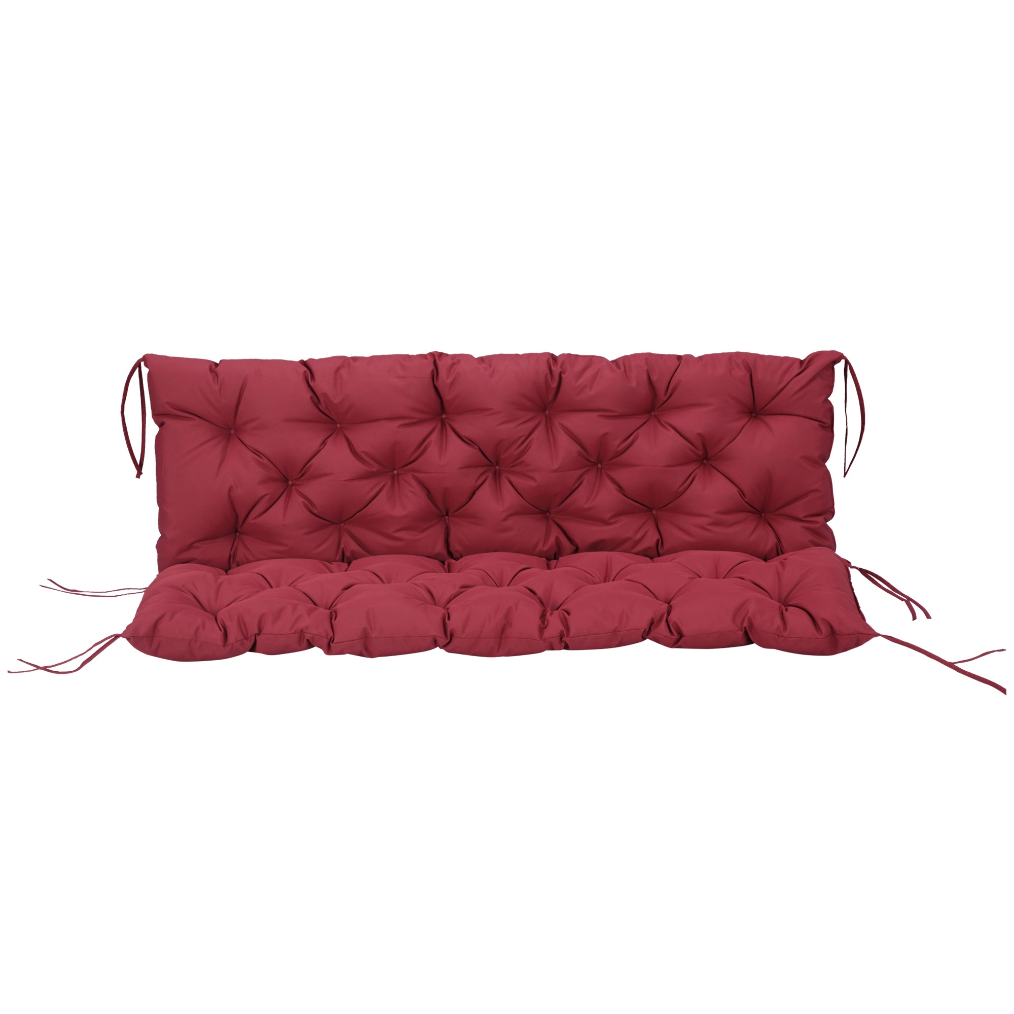 HONGGE 59" x 38" Tufted Bench Cushion for Outdoor Furniture, 3-Seater Replacement Swing Chair, Patio Sofa/Couch