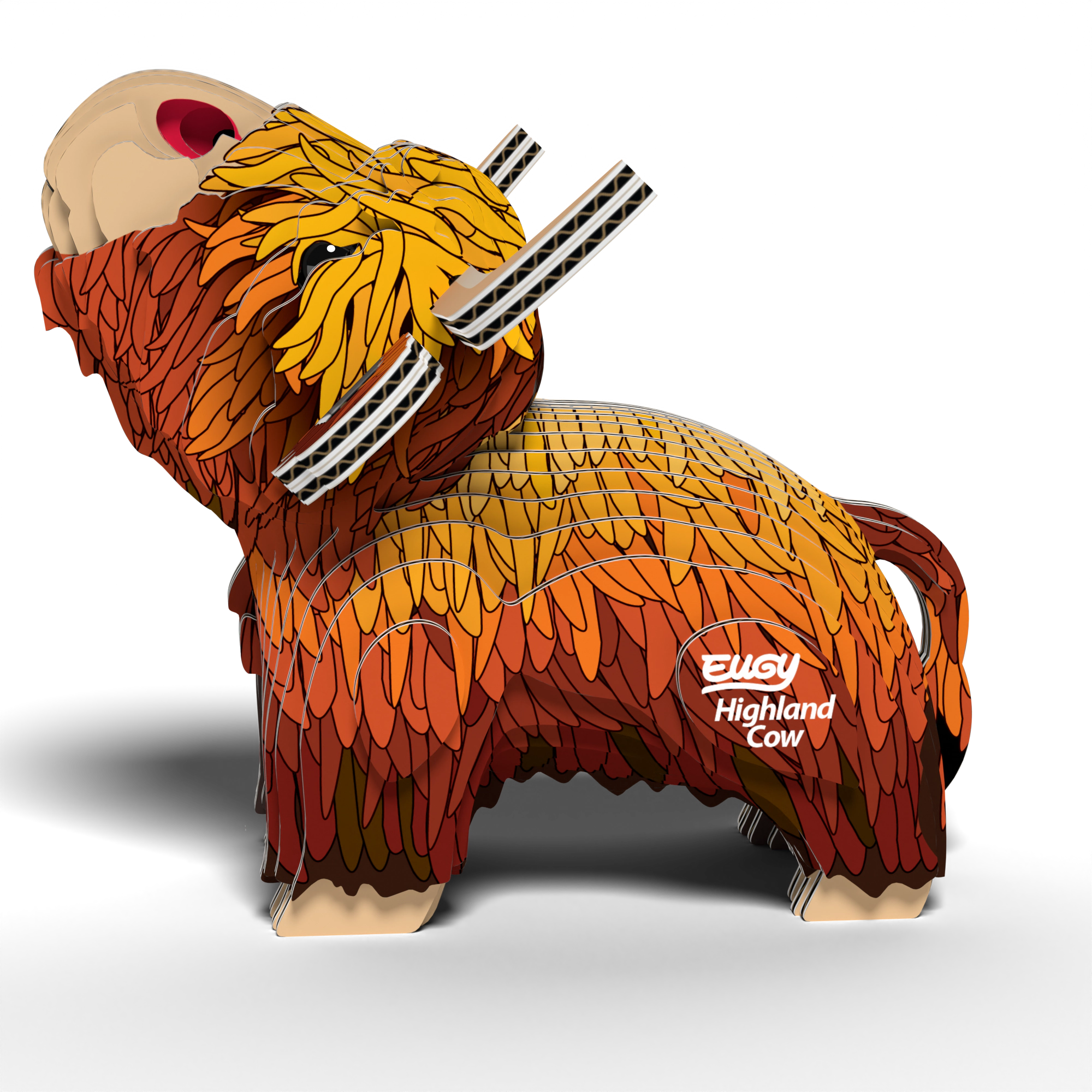 EUGY Highland Cow 3D Puzzle - contains 34 puzzle pieces