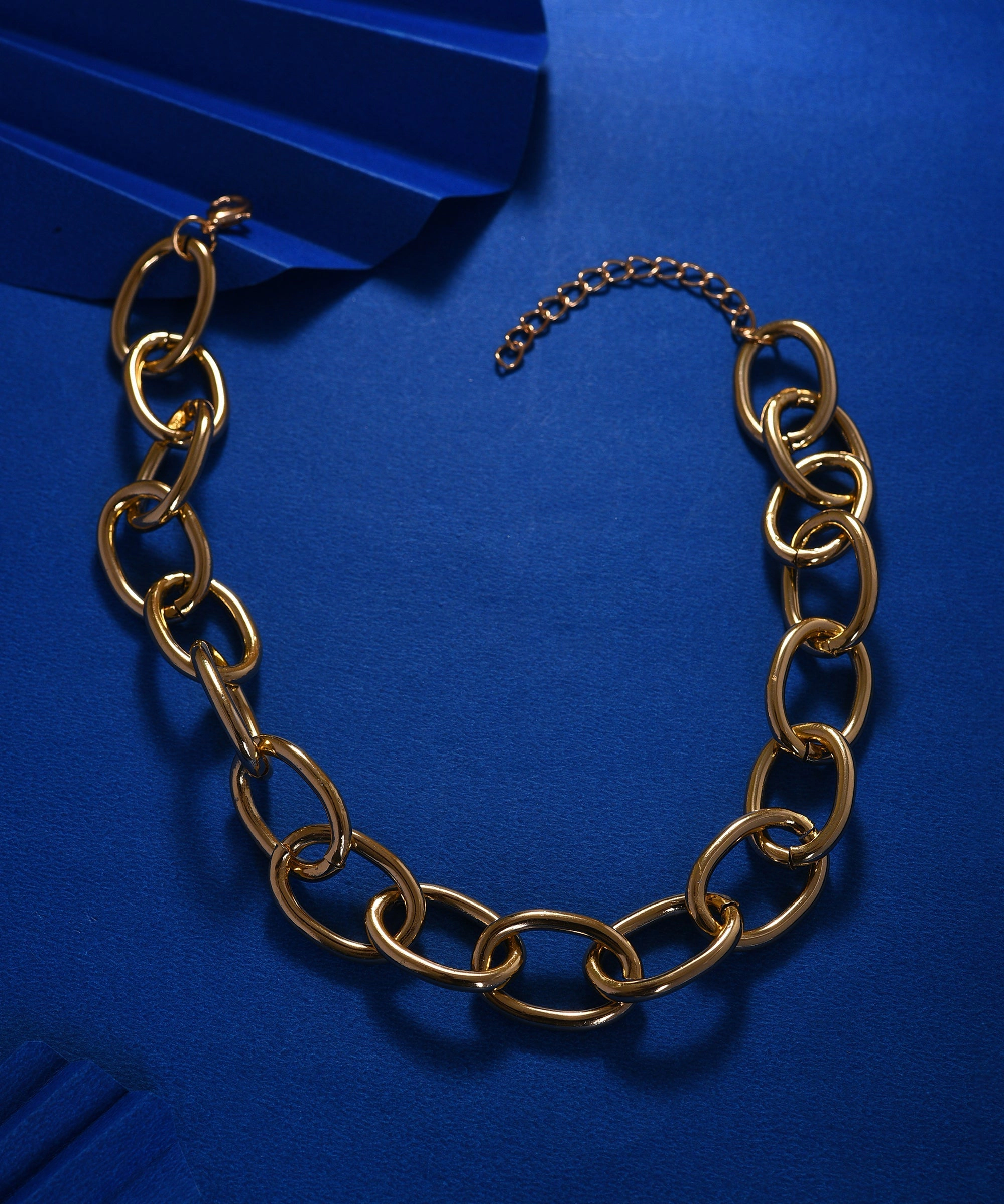 SOHI Women's Gold Link Chain Necklace