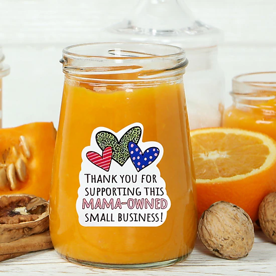 Wrapables Mama-Owned Small Business Thank You Stickers Roll for Boxes, Envelopes, Bags and Packages (500pcs)