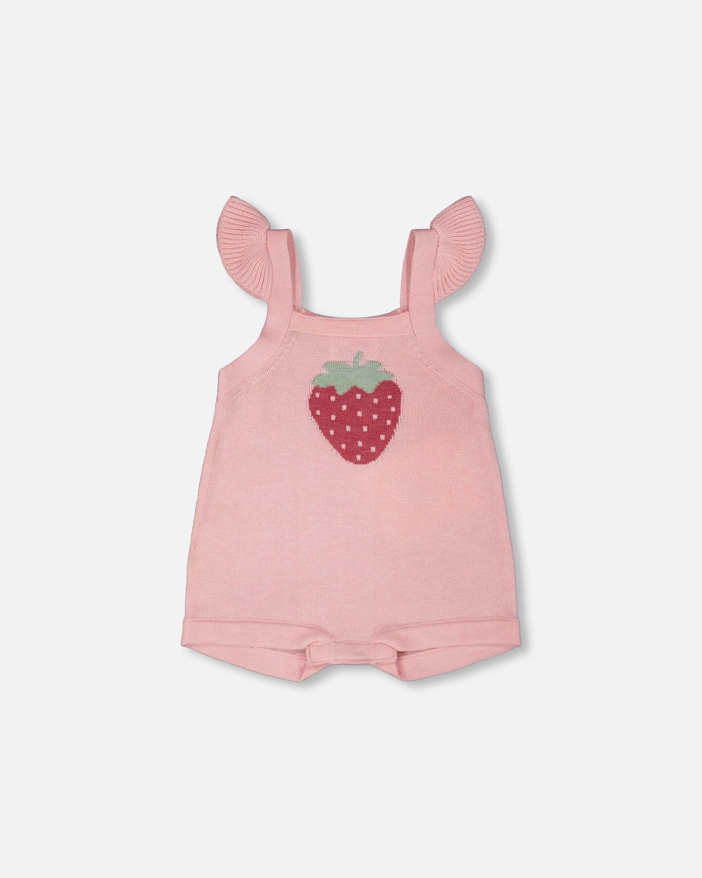 Deux par Girls Knit Strawberry Romper