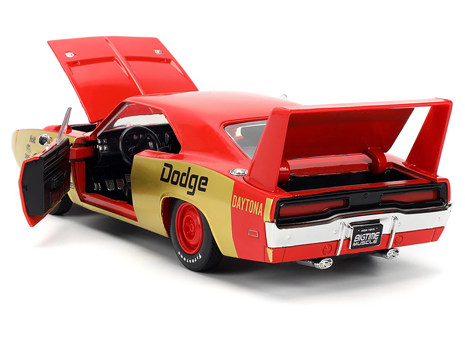 Jada 1969 Dodge Charger Daytona #33 Red and Gold Metallic with Graphics "Bigtime Muscle" Series 1/24 Diecast
