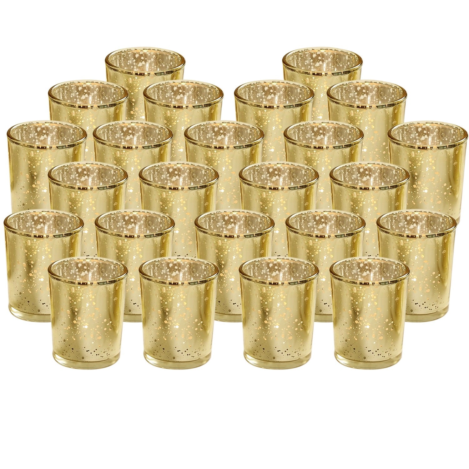 GBruno 24-Piece Mercury Glass Votive Candle Holders
