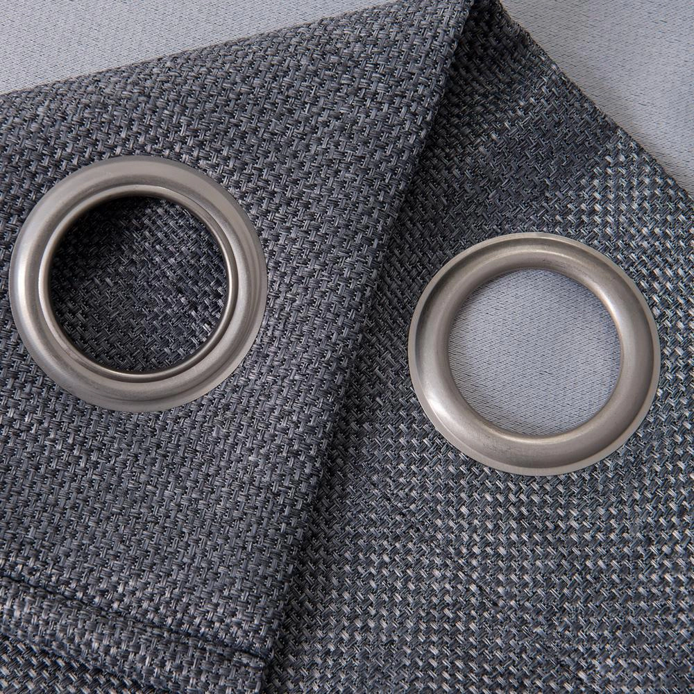 Oliva Gray Lucas Jacquard Blackout Grommet Panel