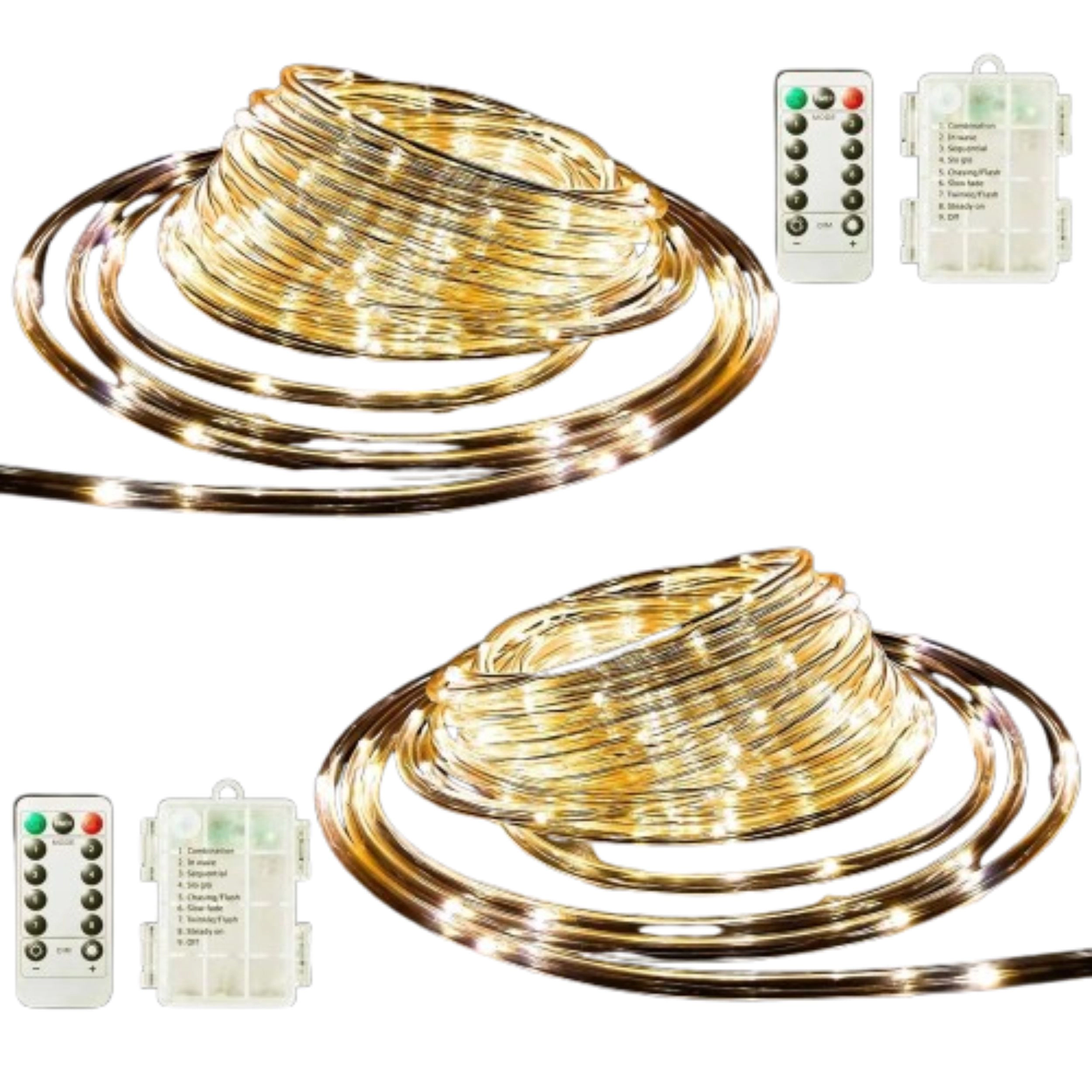 Home Collection 40 Ft 120 LED Battery Operated Fairy Rope String Lights