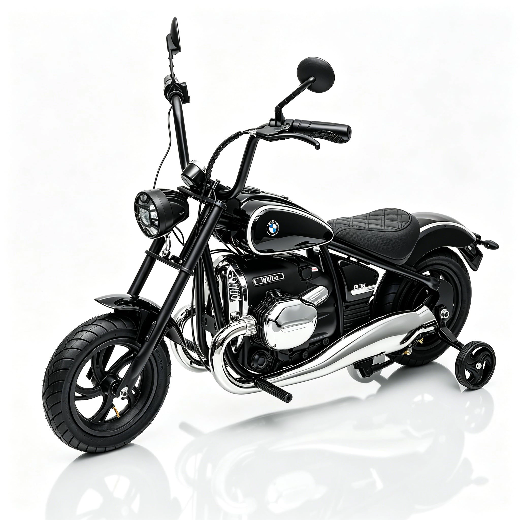 24V Kids Electric Motorcycle with Training Wheels, Adjustable Speed Ride On Bike for Ages 6+, Max 143lbs Load Capacity
