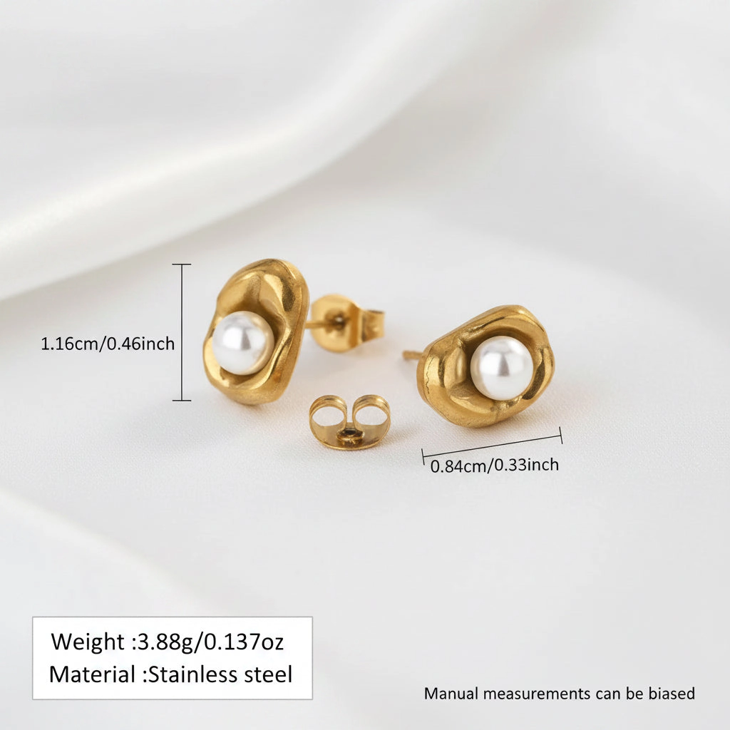 DressAtR Women's Key Pattern 18K Gold Plated Necklace and Earring Set
