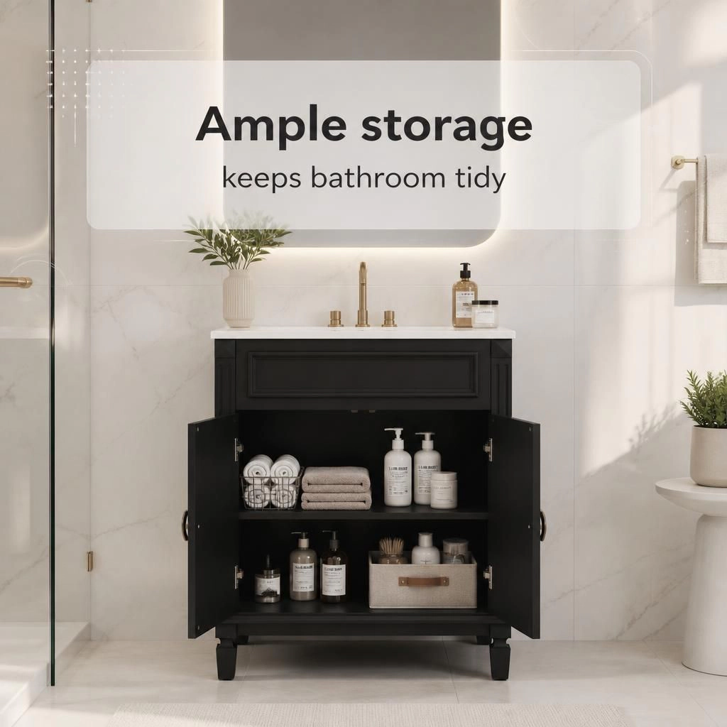ELEMENT ACE 24 Inch Bathroom Vanity with Ceramic Top