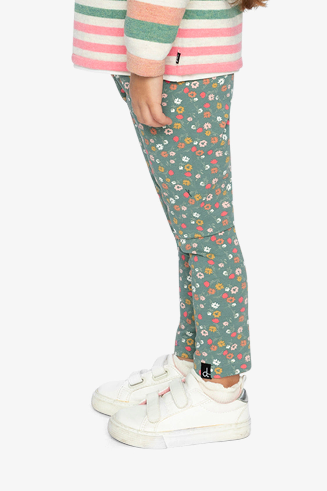 Deux par Girls Floral Print Organic Cotton Leggings