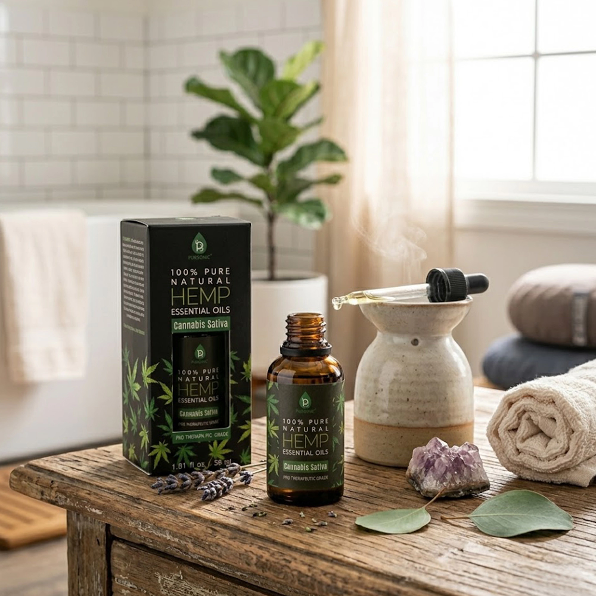 Pursonic Unisex 100% Pure Natural Hemp Seed Oil Skin, Hair & Body Care Essential Oil