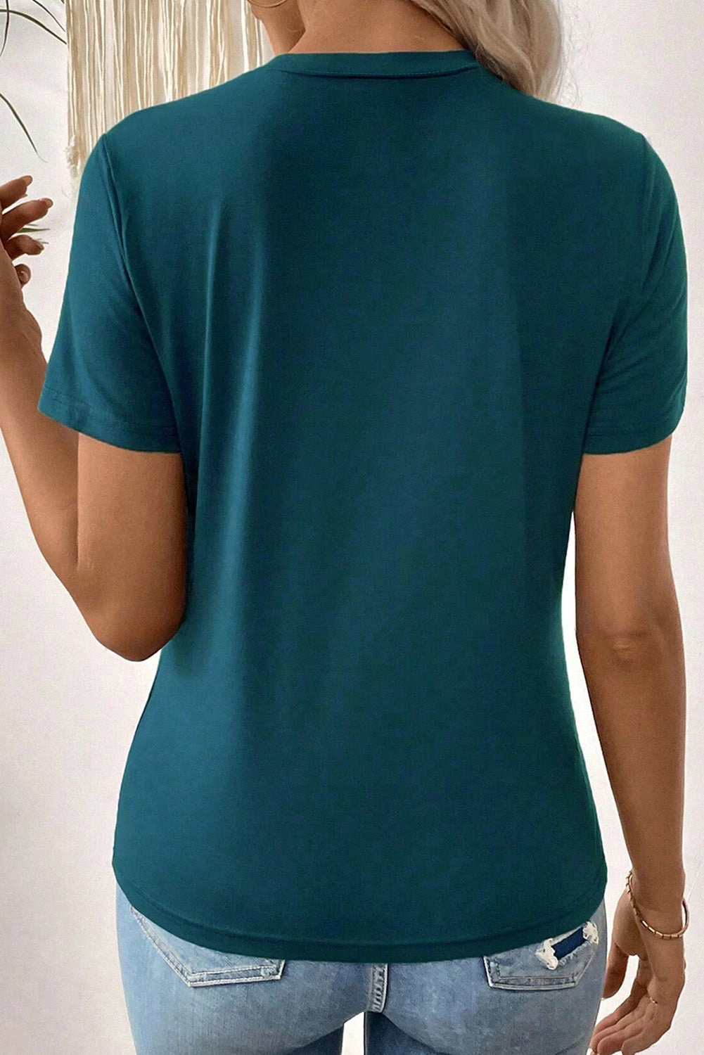 Threaded Pear Women's Galilea Toothpick Stripe Round Neck Top