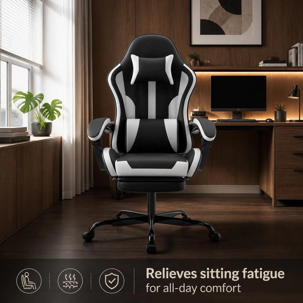 GOODSILO Ergonomic Padded Office Chair Suitable for Home Workspaces