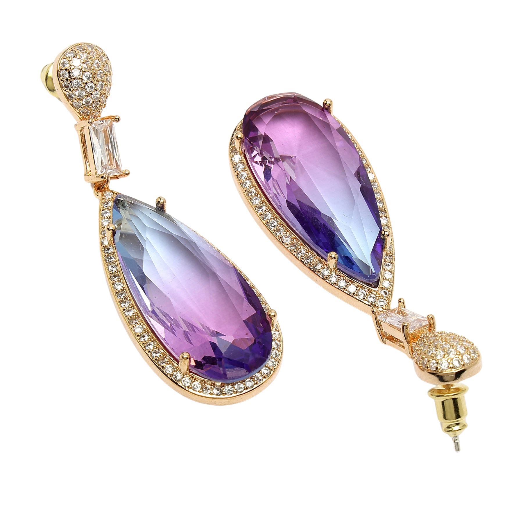 AGP PARIS Womens Diva Collection Raindrop Zirconia Earrings