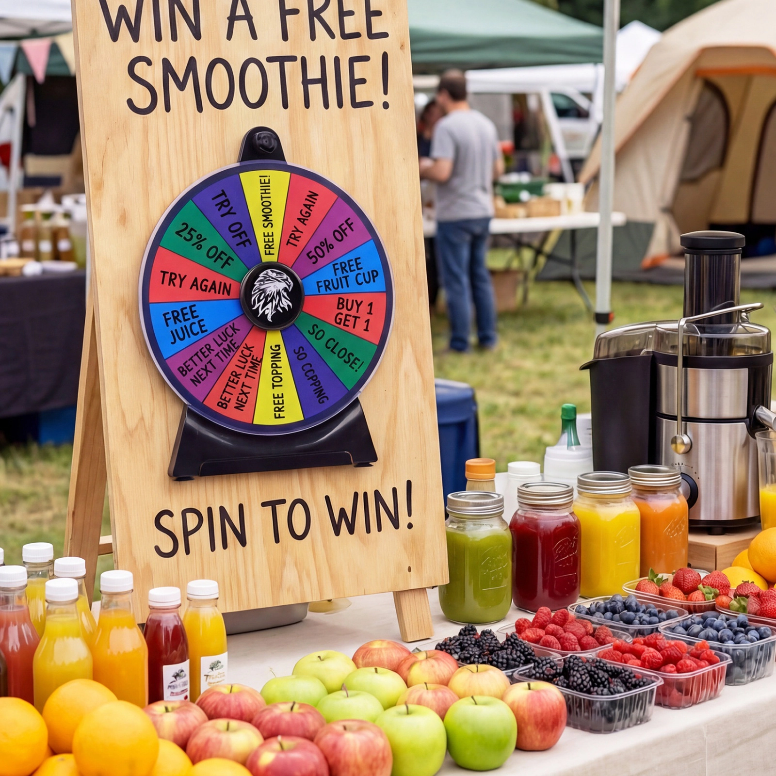 SUGIFT 12-in 14-Slot Wall Mounted Spin Prize Wheel with Swivel Base Wiping Cloth and 2 Blackboard Markers