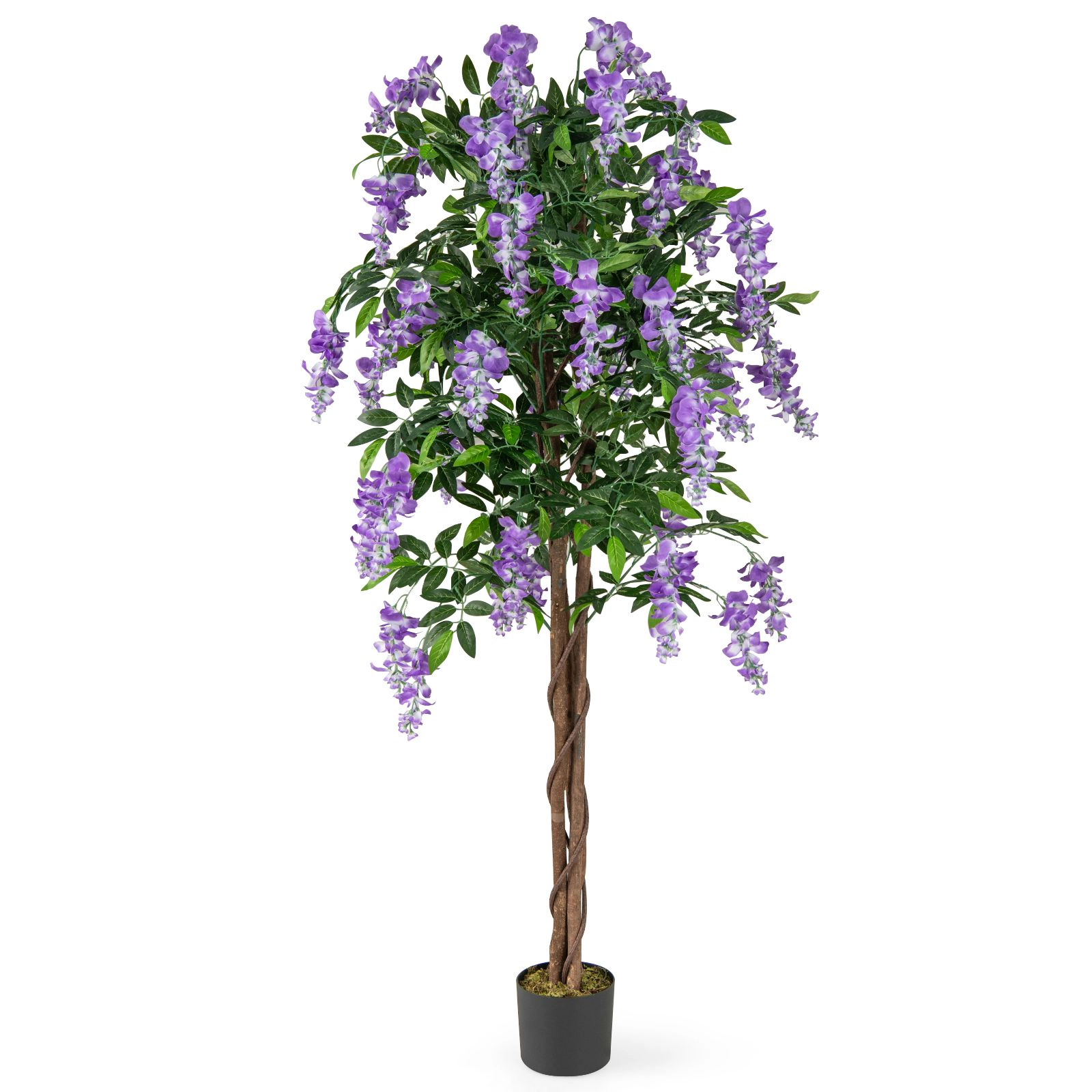 SlickBlue 5.5ft Artificial Wisteria Tree with Decorative Pot